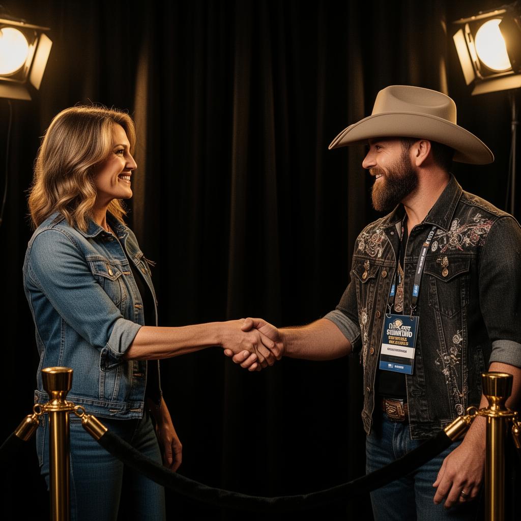 A fan receiving behind-the-scenes country music access